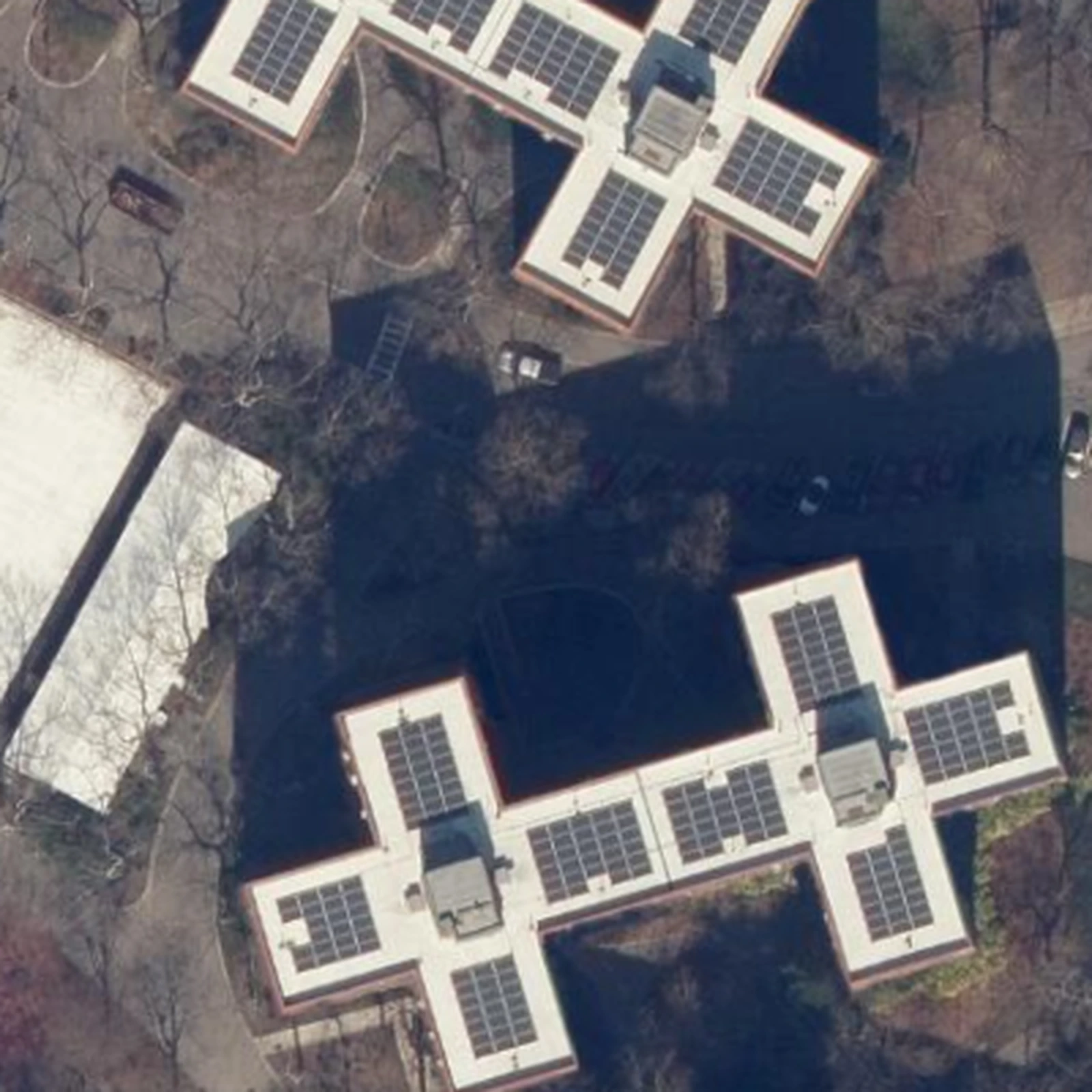 Aerial view of the initial 100 metre observation window
